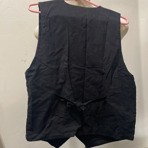 vintage black embroidered vest size medium - Picture 2 of 7